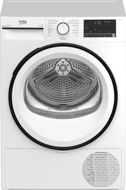 Beko B3T41230, Vrijstaand, Voorlader, Warmtepomp, Zwart, Wit, Draaiknop, Touch, Rechts — thumbnail 2