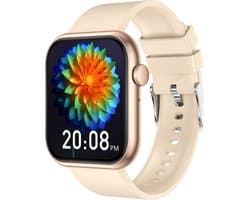 Voltic® Smartwatch Goud - Dames Sporthorloge - Android & iOS - Waterdicht Horloge - Sport & Gezondheidstracker - 47mm