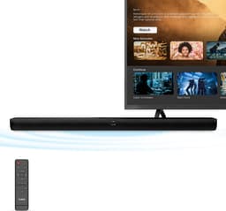 FlinQ Bluetooth Soundbar met ingebouwde Subwoofer - Soundbars voor tv - alles in één - 3D surround sound - Met afstandsbediening - Film/Muziek/Nieuws mode - Zwart — thumbnail 1