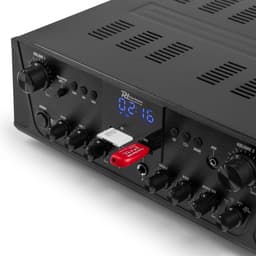 Geluidsinstallatie met Bluetooth - PV220BT 2-zone versterker audio + 2 BGO40 zwarte 4'' speakers — thumbnail 4