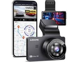 AZDome M63 Pro 1CH 64gb dashcam - Ultra 4K resolutie - 170 graden kijkhoek - Wifi - Gps - Parkeermodus - Inclusief 64gb Micro SD kaart - 3,0 inch Ips Lcd - dashcam voor auto