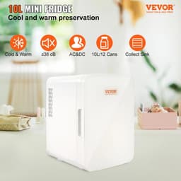 Boleen - Mini koelkast - Kleine koelkast - Minibar - Auto koelkast - Koelen en verwarmen - 10Liter - Wit — thumbnail 5