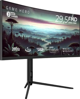 GAME HERO® 29.5 inch Curved Ultrawide Gaming PC Monitor - 200 Hz - 1ms — thumbnail 9
