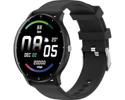 Royal Supplies SQ-33 Smartwatch - Smartwatch Heren - Smartwatch Dames- Smartwatch Kinderen - HD Touchscreen - Horloge - Stappenteller - Bloeddrukmeter - Saturatiemeter - IOS & Android -Screenprotector- Black