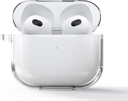 Cazy siliconen Hoesje geschikt voor Apple Airpods 3 - Inclusief karabijnhaak - Beschermt tegen krassen en stoten - Transparant — thumbnail 4