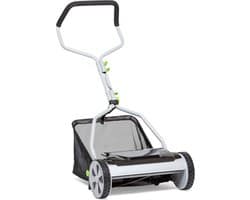 Grasmaaier Handmatig – Grastrimmer Met 20 Liter Opvangbak – Handmaaier 40 Cm Breed – Kooimesmaaier Met 4 Posities