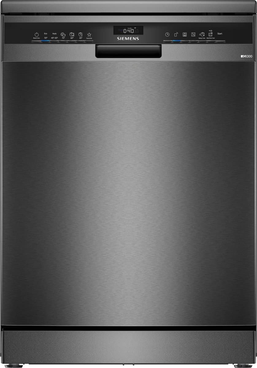 Siemens SN23EC22AE - iQ300 - Vrijstaande vaatwasser - 60 cm - Energielabel A - Home Connect - Geborsteld zwart staal, anti-fingerprint — afbeelding 1