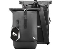 NOHRD Rolltop Laptop Rugzak - 20 tot 40 L - Laptoptas 15.6 Inch - Schooltas - Rugtas met Laptopvak - Dames & Heren