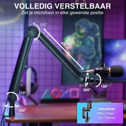 Sensic SA 30 Microfoon Arm Zonder Microfoon - Microfoon Statief - Boom Arm - Standaard - Met 15cm Verhoger — thumbnail 3