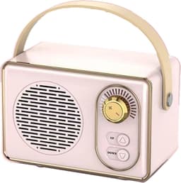 Hoogwaardige Retro Bluetooth speake - Bluetooth speaker - met Ultra Lange Batterijduur - Roze — thumbnail 1