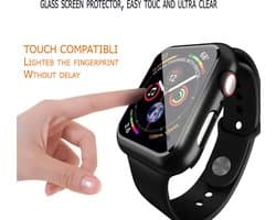 Apple Watch Full Cover/Hoesje - Screen Protector - Geschikt voor Apple Watch Series 4/5/6/SE 40mm - Hardcase - Protector - Transparant zwart 1Stuk