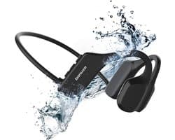 Bonuze Pro® - Bone Conduction Headphone - Open Ear Koptelefoon - IP68 Waterproof - 32GB Interne geheugenkaart - Sporthoofdtelefoon - Sport koptelefoon - Sport oordopjes - Draadloos - Geschikt voor elke laptop en smartphone - Zwart