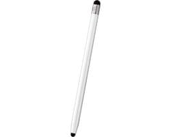 DrPhone SX V9 Metalen Stylus Pen - Dubbele Tips Capacitief Touchscreen – Universeel voor Tablet / Smartphone / Laptop - Zilver