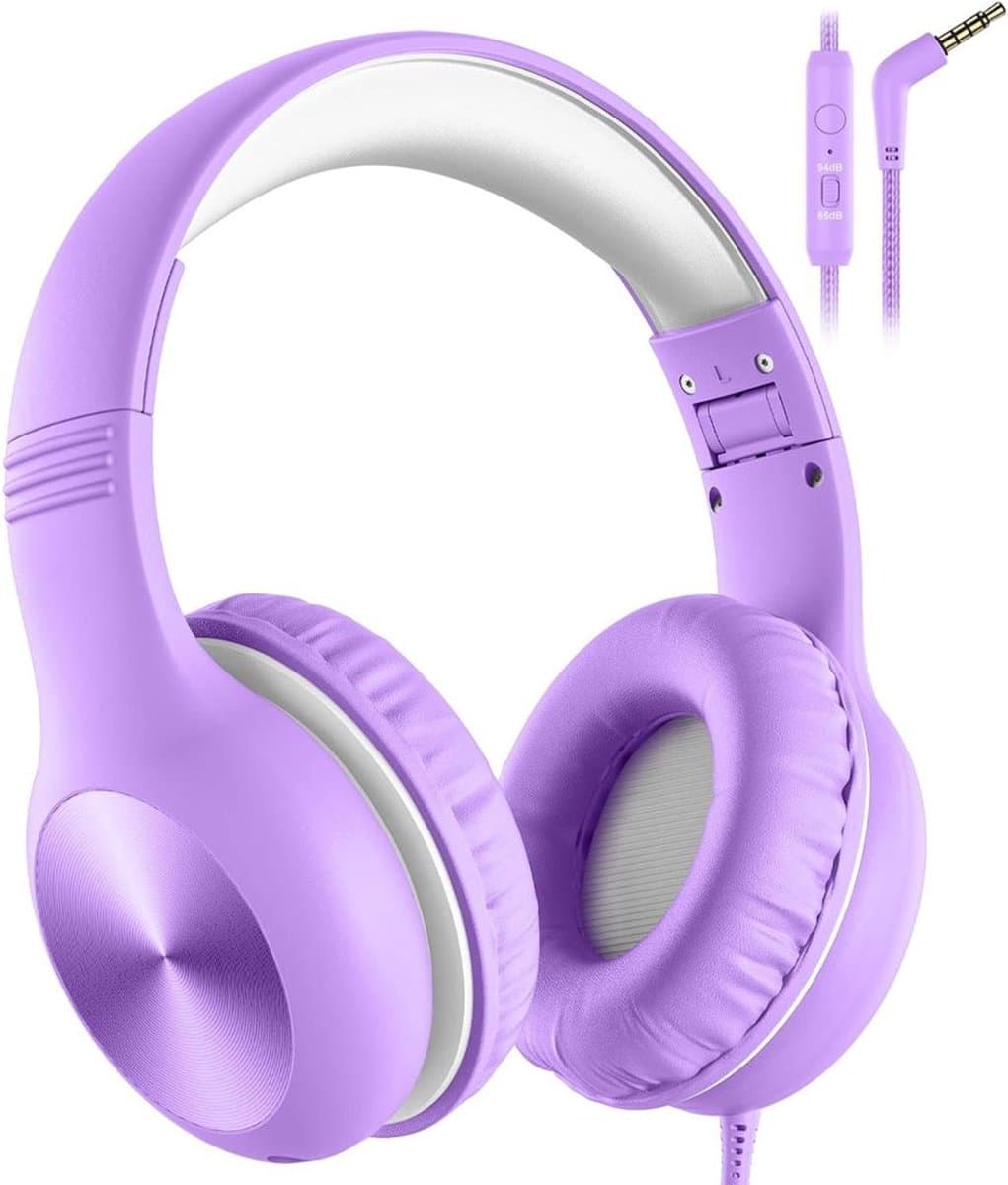 ApexArte® Koptelefoon Kinderen met Draad - Gaming Headset - Paars — afbeelding 1