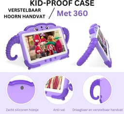 ApexArte® Kindertablet Vanaf 3 Jaar - Tablet Kinderen - Kinderspeelgoed - Lila — thumbnail 5