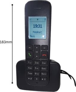 ApexArte® Huistelefoon - Senioren Telefoon Vaste Lijn - GSM - Zwart — thumbnail 4
