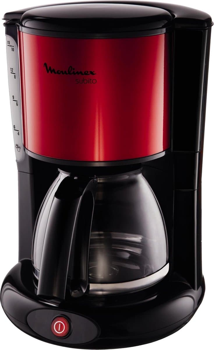 Moulinex Subito FG360D - Koffiezetapparaat - Zwart/Rood — afbeelding 1