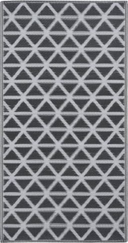 vidaXL - Buitenkleed - ARAKIL - 160x230 - cm - PP - zwart — thumbnail 1