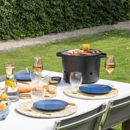 Houtskool BBQ - Princess 112240 Hybride Bucket Barbecue - Elektrische BBQ - Met en zonder houtskool te gebruiken - Park Barbecue - 1400W - Diameter 32cm - met serveerplank - bbq accesoires — thumbnail 5