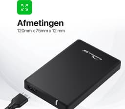 Voltano 750 GB Compacte Externe Harde Schijf - Windows  - Zwart - USB 3.0 — thumbnail 6