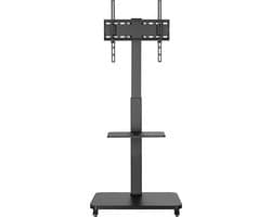 VDD Gaming - TV standaard verrijdbaar - Tv voet universeel - Tv standaard voet - Tv statief - Tv standaard op wielen - Tv vloerstandaard - Monitor standaard - Televisie standaard - Draaibaar, Verrijdbaar & In hoogte instelbaar - Voor 32 tot 65 inch