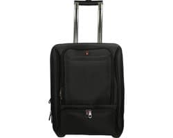 Enrico Benetti Cornell 75005 Laptop trolley 17 inch handbagage koffer - Zwart