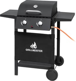 Gas bbq barbecue- met zijbrander- tafelmodel-zwart-met wielen-hoge kwaliteit — thumbnail 1