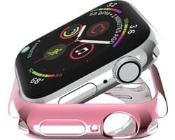 Beschermende watch case - hoesje - geschikt voor Apple Watch Series 4/5/6 - 40 mm - roze