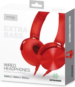 Omega Freestyle FH07R On-ear Koptelefoon met microfoon - Rood — thumbnail 3