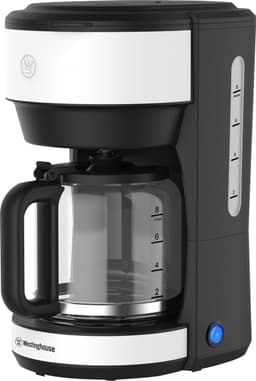 Westinghouse Koffiezetapparaat – Filterkoffie – Glazen Kan – 10 Koppen – Filter-koffiezetapparaat – Herbruikbare Filter – 1000W – Wit — thumbnail 1