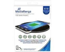 MediaRange Draadloze Oplader - Snellader - Geschikt voor smartphones - Zwart