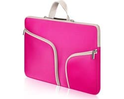 Laptophoes 11 tot 12,9 inch - Roze - Laptoptas Dames - Waterafstotend - Tas Voor Laptop 12,6 Inch - Hoes met Ritssluiting