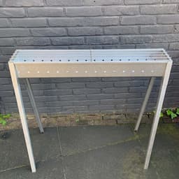 Spiedini Saté-bbq Bali 80 - Smalle houtskoolbarbecue met horizontaal rooster voor sate of andere spiesjes - 80 cm lang (let op: 11 cm smal) - Materiaal: gealuminiseerd ijzer — thumbnail 1