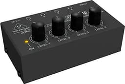 NÖRDIC SGM-204 MICROAMP HA400 Audio versterker - Voor koptelefoon - 4 Kanaals - 6.3mm splitter - 1 naar 4 - Zwart — thumbnail 2
