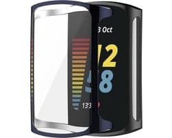 KELERINO. Full cover hoesje geschikt voor Fitbit Charge 5 - Blauw