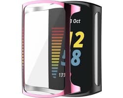 KELERINO. Full cover hoesje geschikt voor Fitbit Charge 5 - Roze