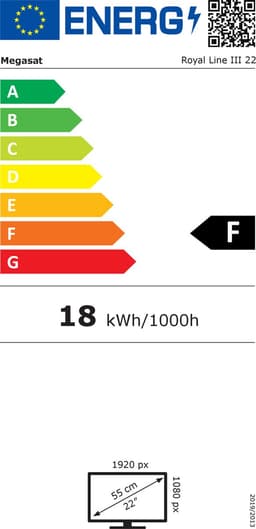 Megasat Royal Line III 22" Camping TV 12 en 24V met Triple Tuner en Fastscan (zonder voet) — thumbnail 2