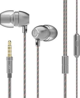 UiiSii HM7 - In Ear - Oortjes met draad en microfoon - 120cm- 3,5mm Audiokabel - Grijs — thumbnail 1