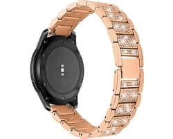 Fungus - Smartwatch bandje - Geschikt voor Samsung Galaxy Watch 3 45mm, Gear S3, Huawei Watch GT 2 46mm, Garmin Vivoactive 4, 22mm horlogebandje - Metaal - Glamour - Rosegoud