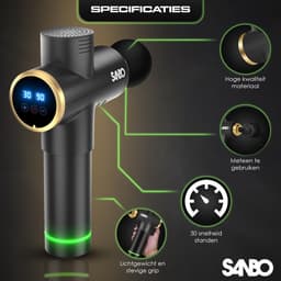 Sanbo Massage Gun Professioneel Elite - Krachtig 4000 RPM - 30 Standen en 8 Opzetstukken - Ontspanning - Massage apparaat - Massage Pistool - Fitness - Hyrox - Crossfit — thumbnail 2