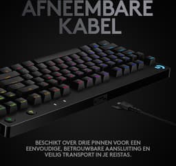 Logitech G PRO - Mechanisch Gaming Toetsenbord - Clicky - US QWERTY (ISO) - Zwart — thumbnail 3