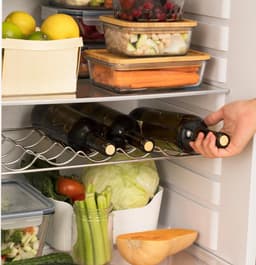 CREATE - Koelkast in retrostijl - Gebroken wit - Handvat Zilver - FRIDGE RETRO 281L — thumbnail 6