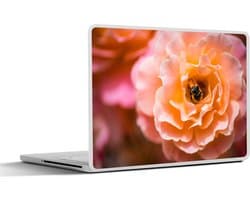 Laptop sticker - 15.6 inch - Roos - Bloem - Bij - 36x27,5cm - Laptopstickers - Laptop skin - Cover
