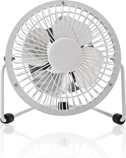 Nedis Tafelventilator - USB Gevoed - Diameter: 100 mm - 3 W - 1-Snelheid - Wit — thumbnail 1