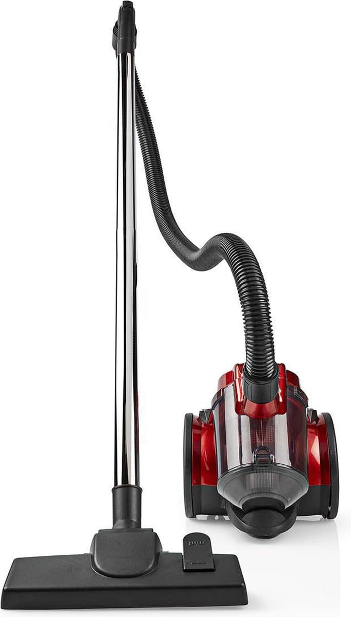 Nedis Zakloze Stofzuiger - Zakloos - 700 W - Stof capaciteit: 1.5 l - Combi-Borstel - Actieradius: 7 m - HEPA-luchtfilter - Antraciet / Rood — afbeelding 1
