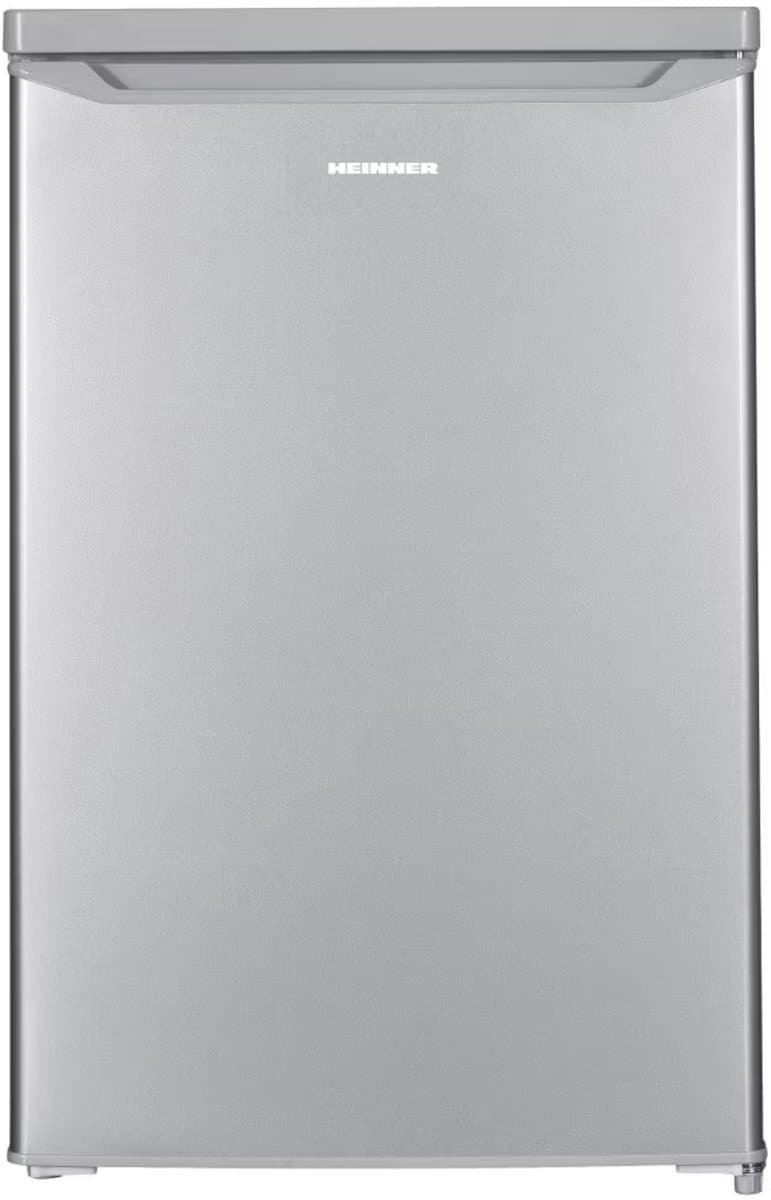 Heinner HF-HM127SE++ Tafelmodel Koelkast 127 L – Instelbare Thermostaat – LED-verlichting – Automatische Ontdooiing – Omkeerbare Deur – Zilver – 5 Jaar Garantie — afbeelding 1