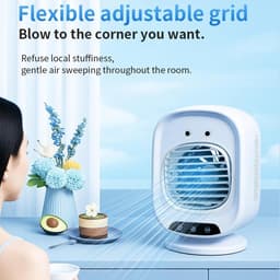 Draagbare mini-airconditioner - Spraytype - Miniformaat - Geluidsarm - Voor slaapkamer/kantoor/camping - Wit — thumbnail 4