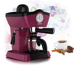 Heinner Charm HEM-200BG Handmatige Espressomachine – 800 W – 3,5 bar – Waterreservoir 250 ml – Voor Espresso en Cappuccino – Melkopschuimer – Frontthermometer – Bordeauxrood — thumbnail 2