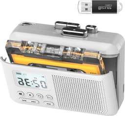 Cassettespeler Recorder - Tape naar MP3 - Muziek Digitaliseren - Ingebouwde Microfoon - 1000mAh Batterij - Zwart — thumbnail 1