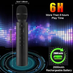 Draagbare draadloze karaokemicrofoon met Bluetooth-luidspreker, draadloze karaokemicrofoon, thuis-KTV-speler, geschikt voor Android- en iOS-apparaten – voor feesten, zang en vergaderingen. — thumbnail 3